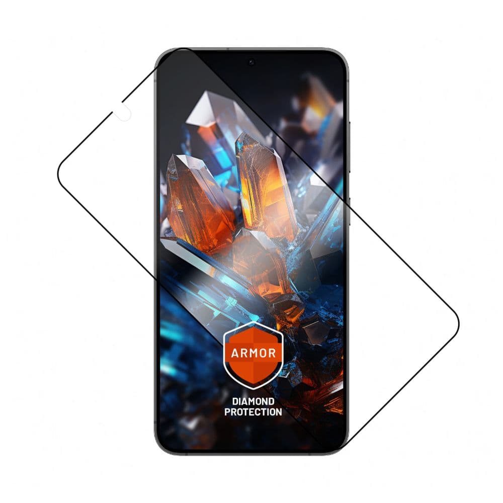 Prémiové ochranné tvrzené sklo FIXED Armor s aplikátorem pro Samsung Galaxy S24+, černé - náhled 1