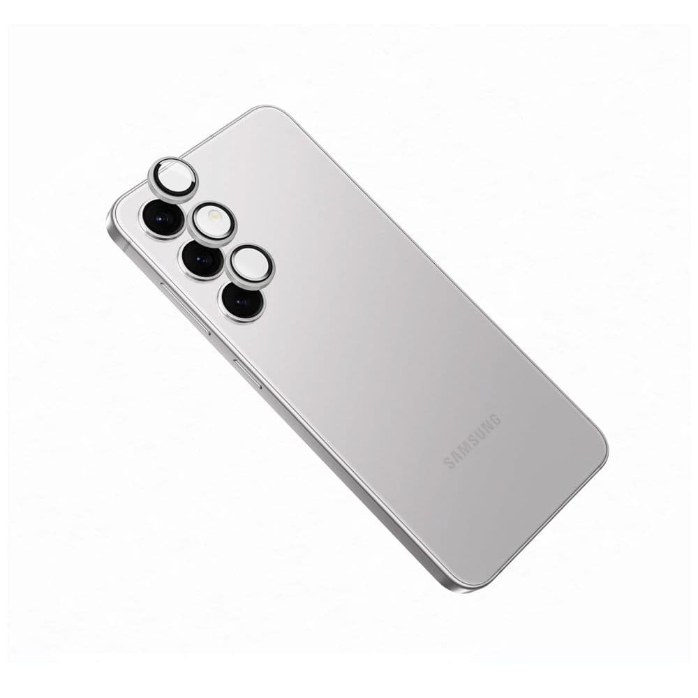 Ochranná skla čoček fotoaparátů FIXED Camera Glass pro Samsung Galaxy A55 5G, stříbrná - náhled 1