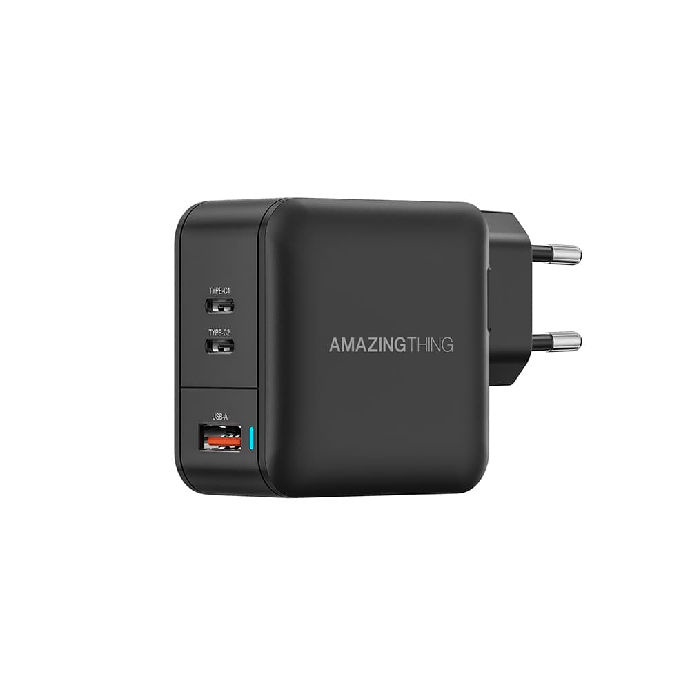 Cestovní adaptér Amazing Thing Thunder Pro GaN EUTH66W PD 66W černý - náhled 1
