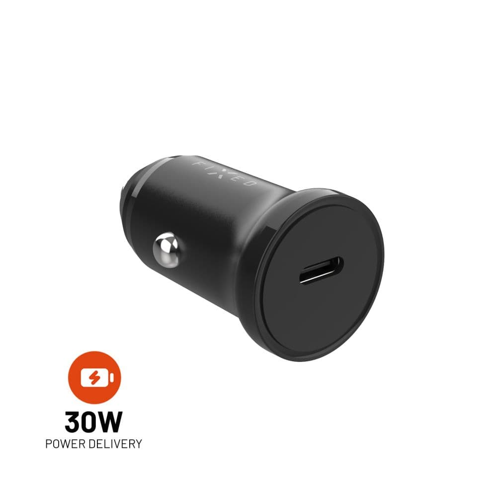 Autonabíječka FIXED s USB-C výstupem a podporou PD, 30W, černá - náhled 1
