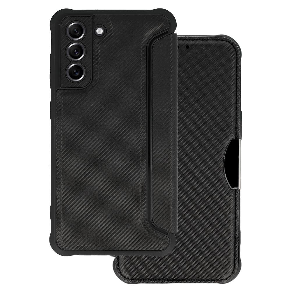 Pouzdro Razor Carbon Book pro Samsung Galaxy S24 black - náhled 1