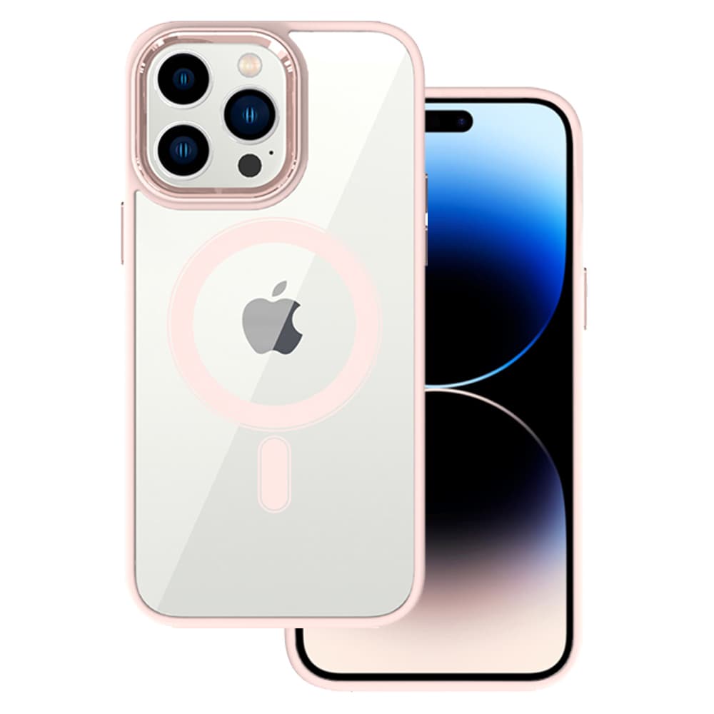Zadní kryt Tel Protect Magnetic Clear pro iPhone 14 Salmon - náhled 1