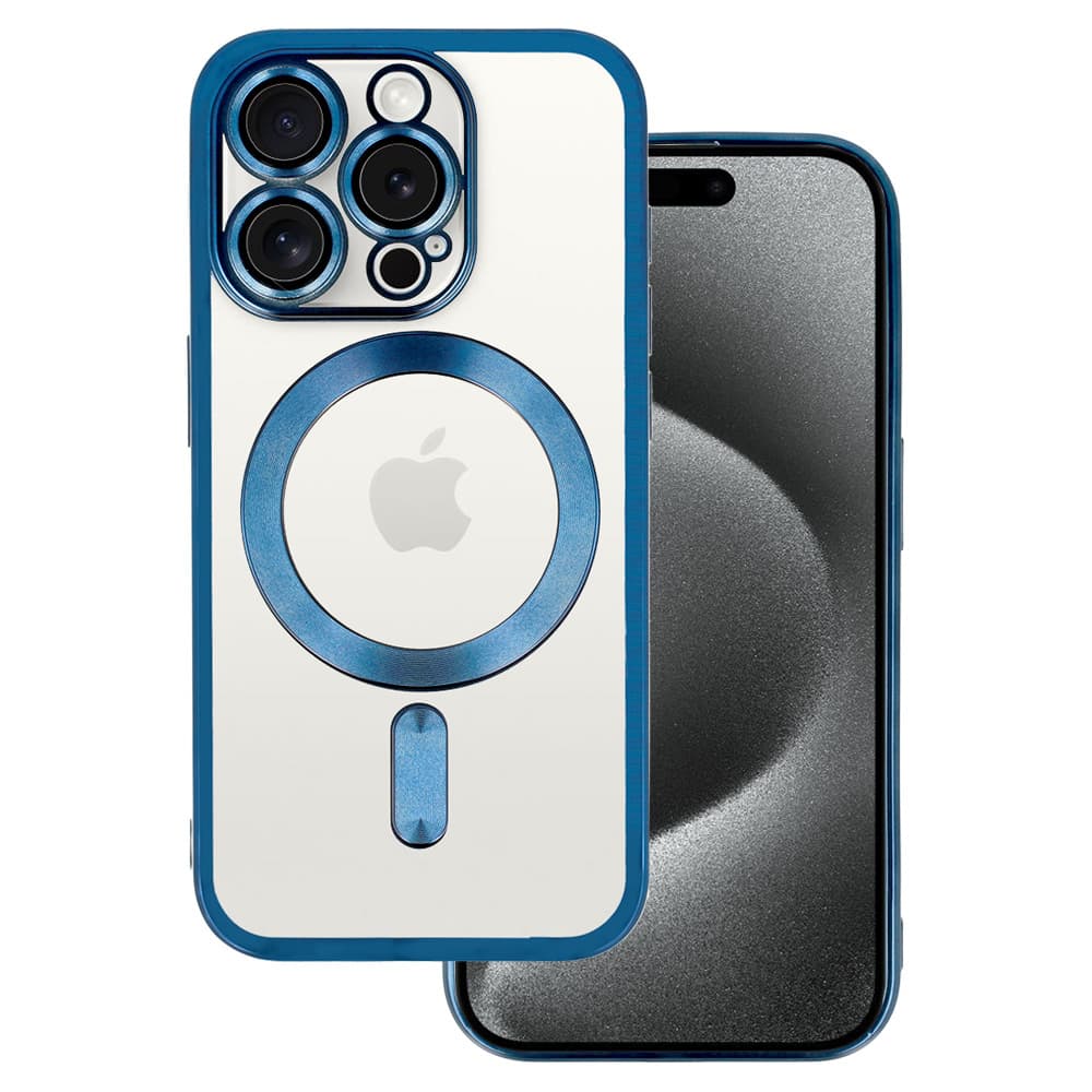 Zadní kryt Metallic MagSafe pro iPhone 15 Pro Max Blue - náhled 1