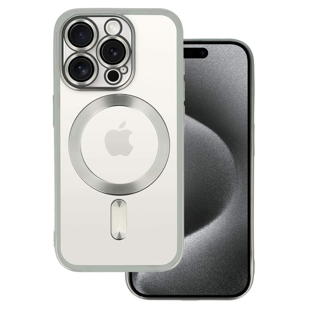 Zadní kryt Metallic MagSafe pro iPhone 14 Pro Silver - náhled 1