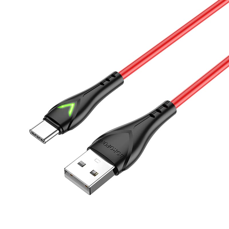 Datový kabel Borofone BX65 Bright - USB na typ C - 2A 1 metr červený - náhled 1