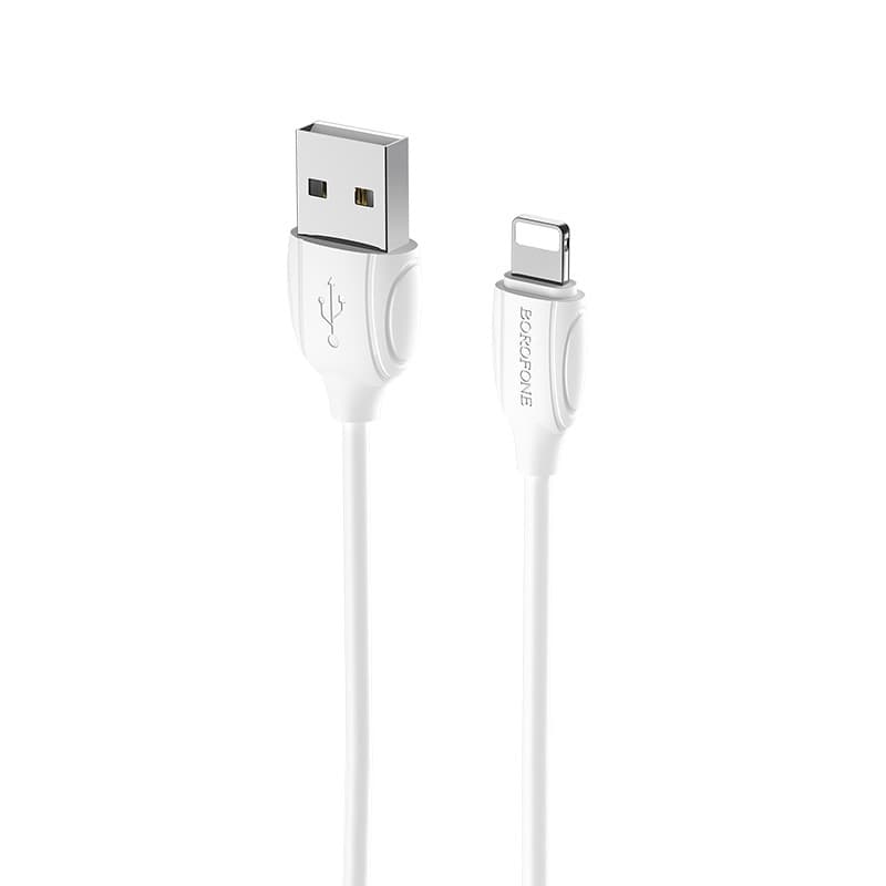 Datový kabel Borofone BX19 Benefit - USB na Lightning - 2,4A 1 metr bílý - náhled 1
