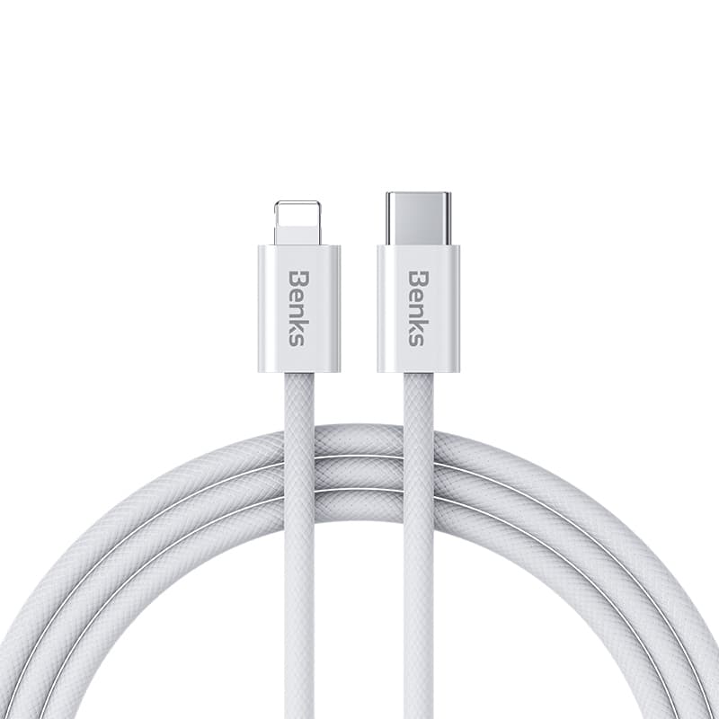 Datový kabel Benks D46 - Type C to Lightning - PD 27W 3A 1 m bílý - náhled 1