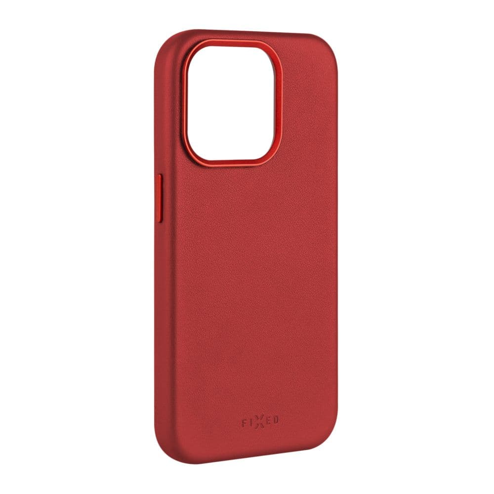 Kožený zadní kryt FIXED MagLeather s podporou MagSafe pro Apple iPhone 16, červený - náhled 1