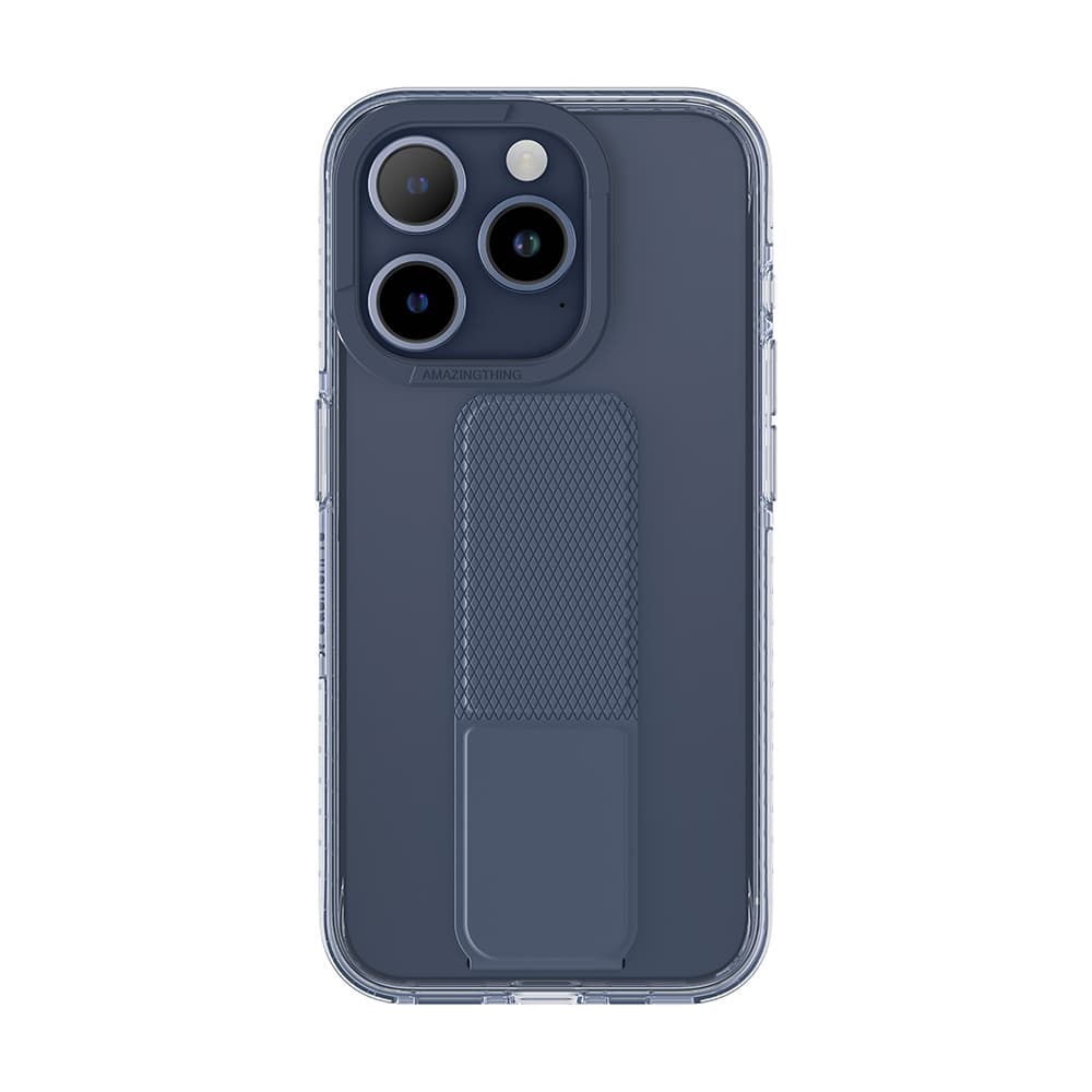 Zadní kryt Amazing Thing Titan Pro Holder Case 10FT IP156.7PTHBU pro iPhone 15 Pro Max navy se stojánkem - náhled 1