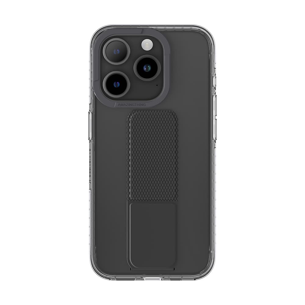 Zadní kryt Amazing Thing Titan Pro Holder Case 10FT IP156.7PTHBK pro iPhone 15 Pro Max černý se stojánkem - náhled 1