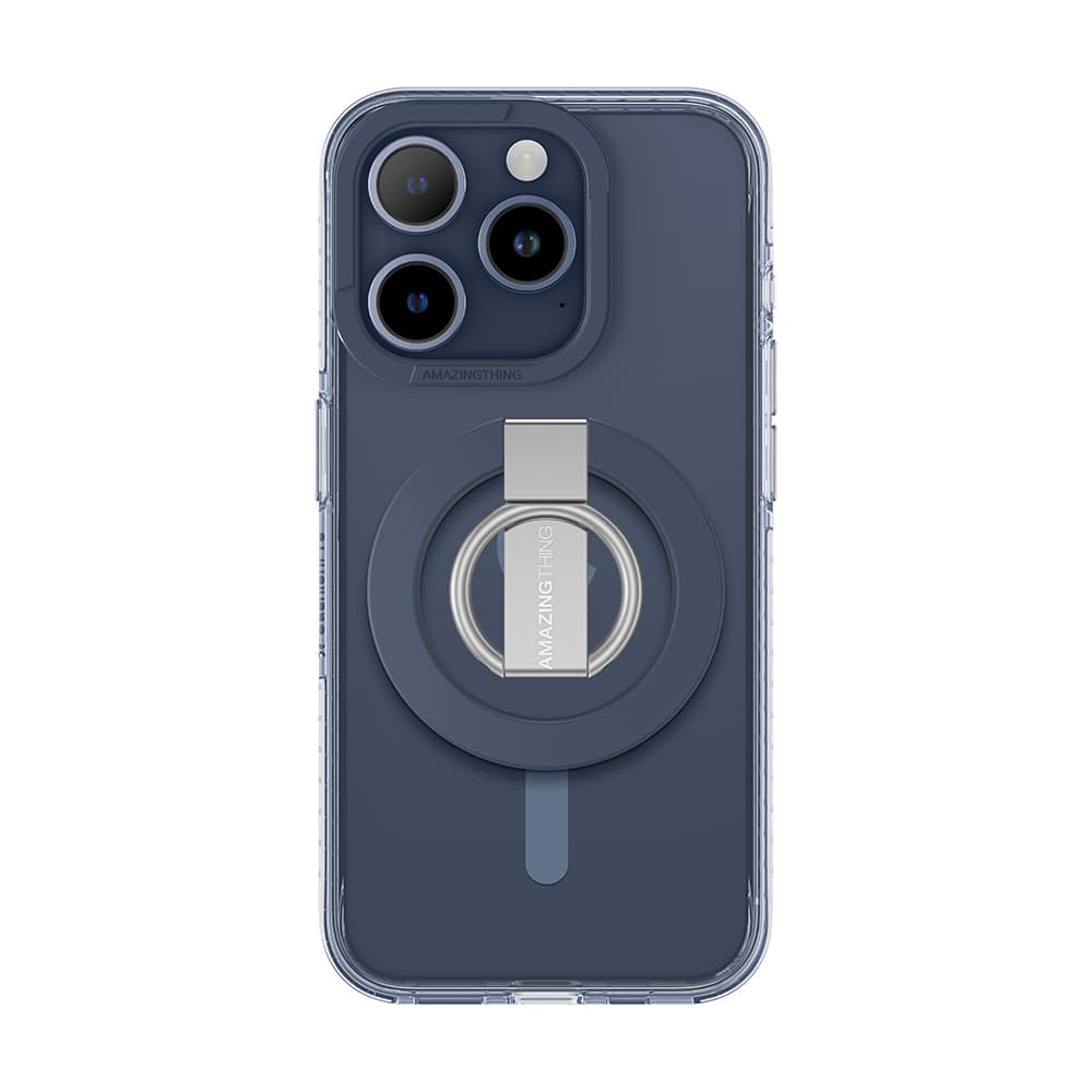Zadní kryt Amazing Thing Titan Pro Mag Ring Grip Case 10FT IP156.1PTRBU pro iPhone 15 Pro navy - náhled 1