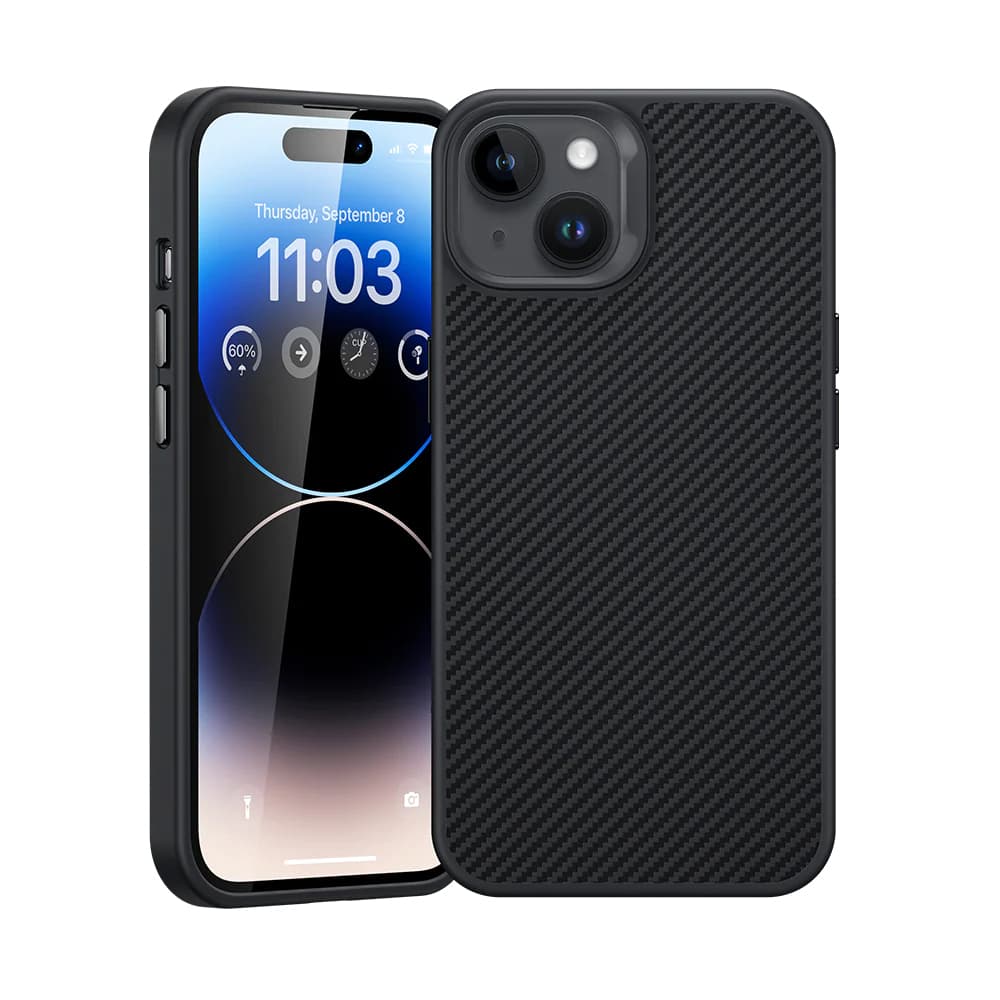 Zadní kryt Benks Etui Magnetic Hybrid Armor Pro Kevlar Metal Frame 600D pro iPhone 15 Plus černý - náhled 1