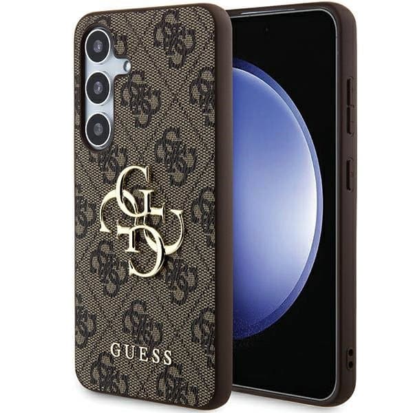 Guess PU 4G Metal Logo Zadní Kryt pro Samsung Galaxy A55 5G Brown - náhled 1