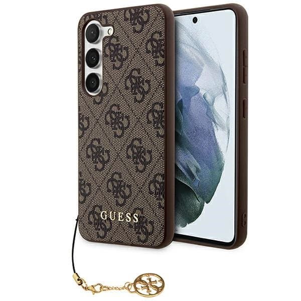 Guess 4G Charms Zadní Kryt pro Samsung Galaxy A35 5G Brown - náhled 1