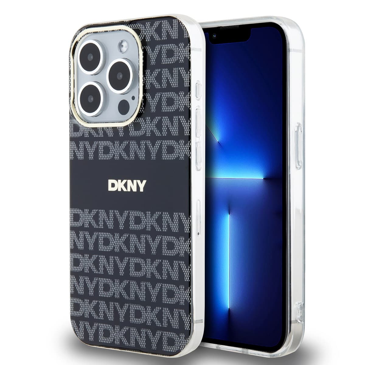 Zadní Kryt DKNY PC/TPU Repeat Pattern Tonal Stripe Magsafe pro iPhone 14 Pro Black - náhled 1