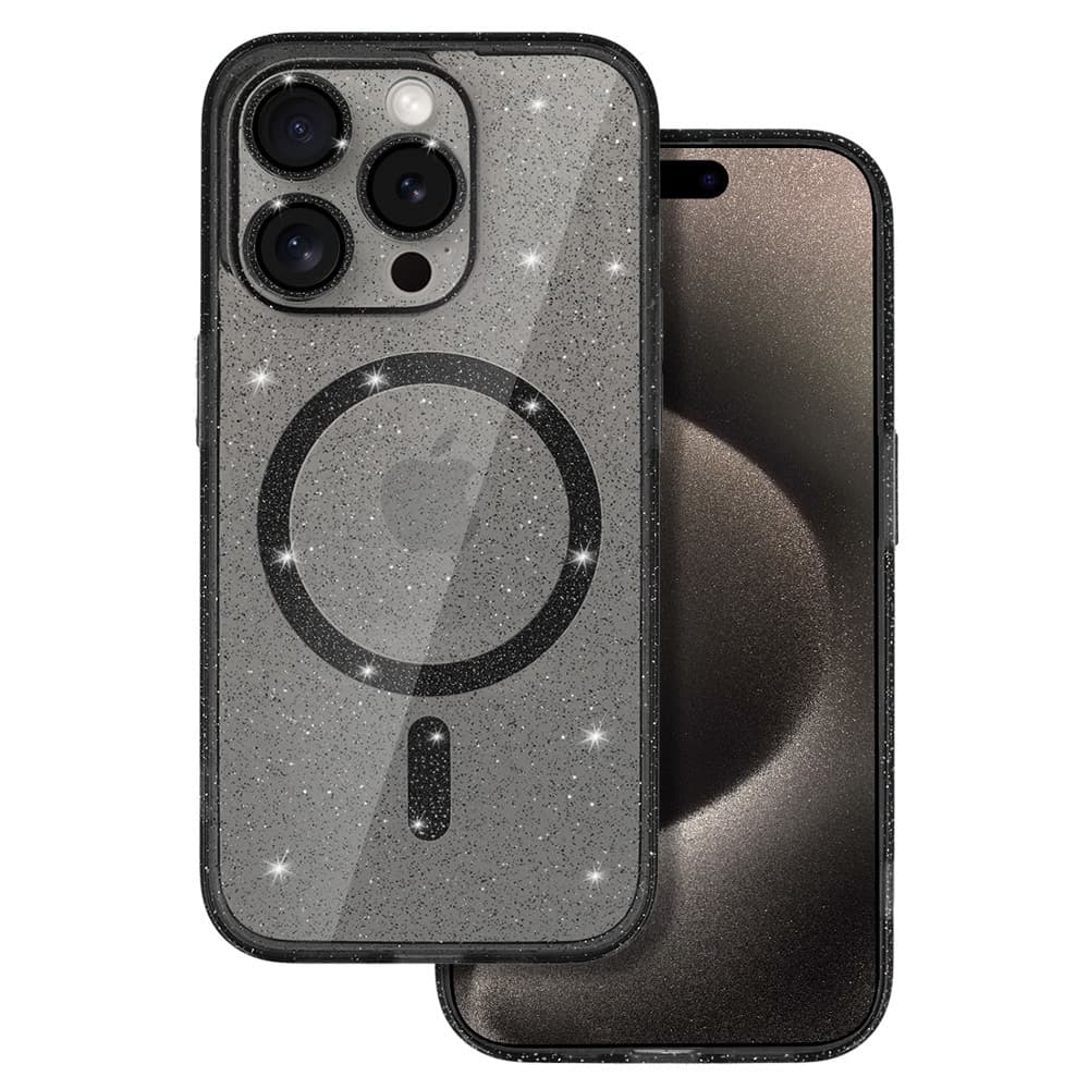 Glitter Magsafe Case pro iPhone 11 černé čiré - náhled 1