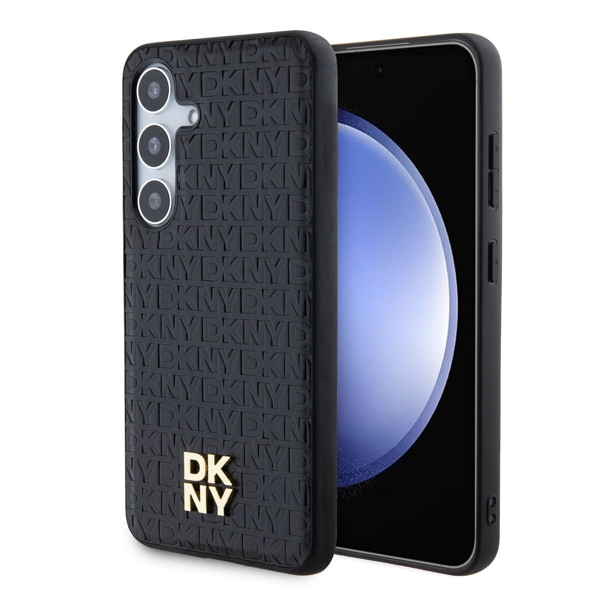 Zadní Kryt DKNY PU Leather Repeat Pattern Stack Logo Magsafe pro Samsung Galaxy S24 Black - náhled 1