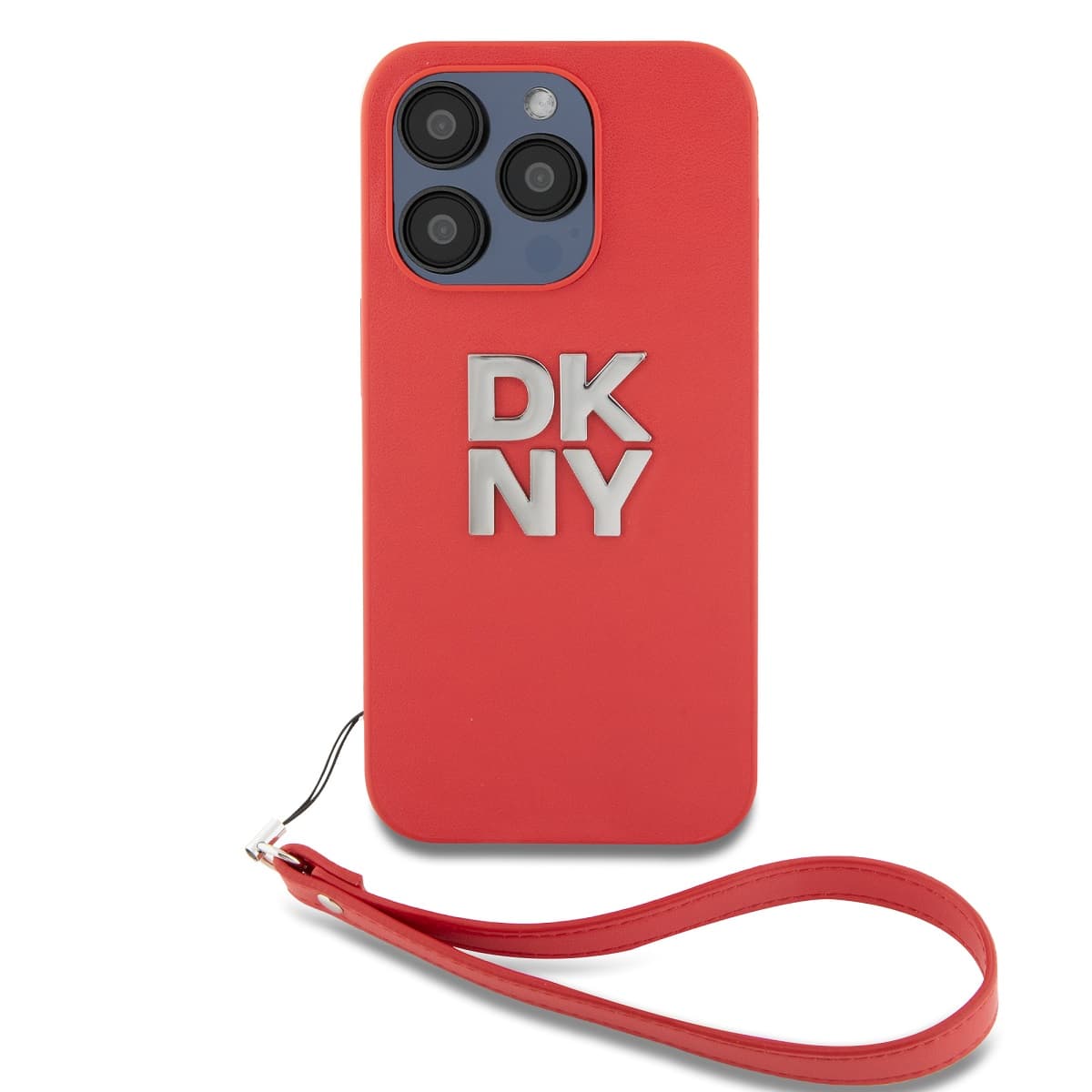 Zadní Kryt DKNY PU Leather Stack Logo Wrist Strap na iPhone 15 Pro Max Pink - náhled 1