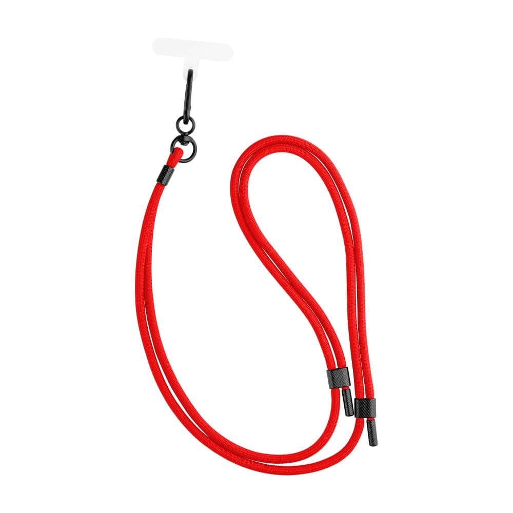 Univerzální šňůrka FIXED NeckUni pro telefony, červená - náhled 1
