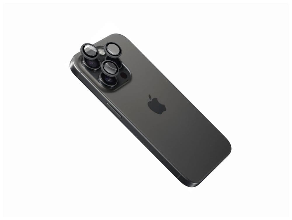 Ochranná skla čoček fotoaparátů FIXED Camera Glass pro Apple iPhone 16 Pro/16 Pro Max, černá - náhled 1