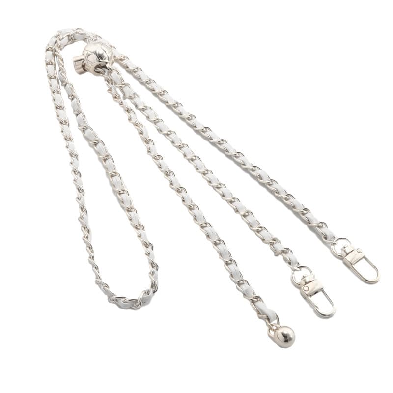 Šňůrka na mobil Braided bílo-stříbrná - náhled 1