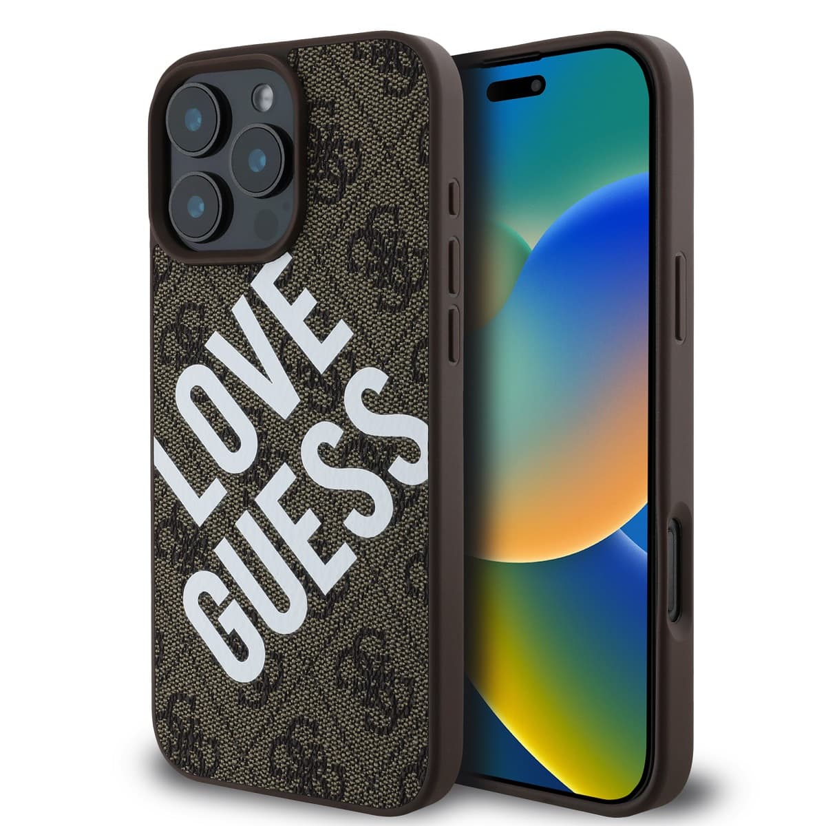 Zadní kryt Guess PU Leather 4G Big Love Logo MagSafe pro iPhone 16 Pro Max Brown - náhled 1