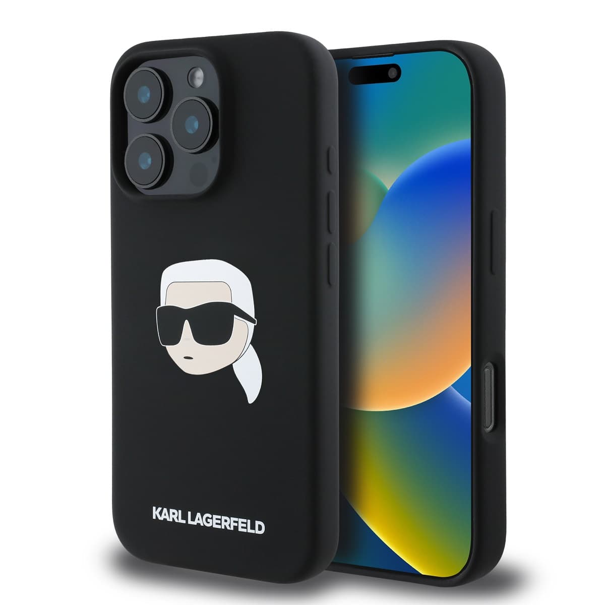 Zadní kryt Karl Lagerfeld Liquid Silicone Karl Head MagSafe pro iPhone 16 Pro Black - náhled 1