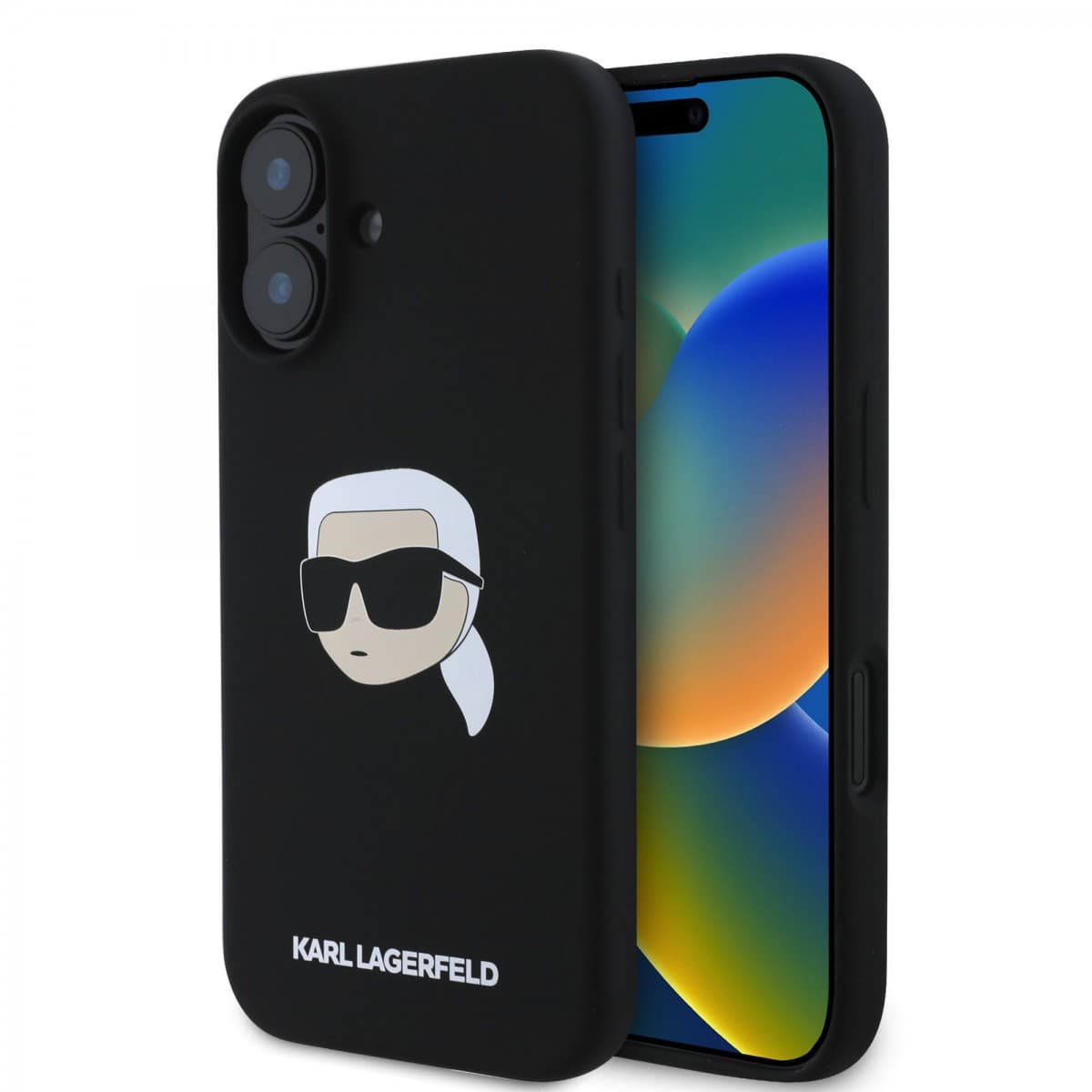 Zadní kryt Karl Lagerfeld Liquid Silicone Karl Head MagSafe pro iPhone 16 Black - náhled 1
