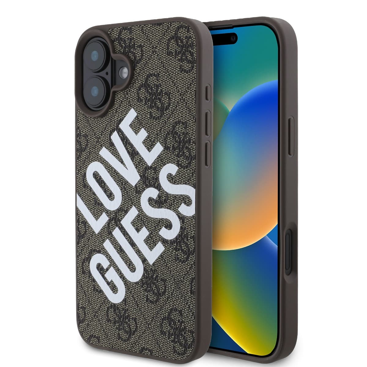 Zadní kryt Guess PU Leather 4G Big Love Logo MagSafe pro iPhone 16 Brown - náhled 1