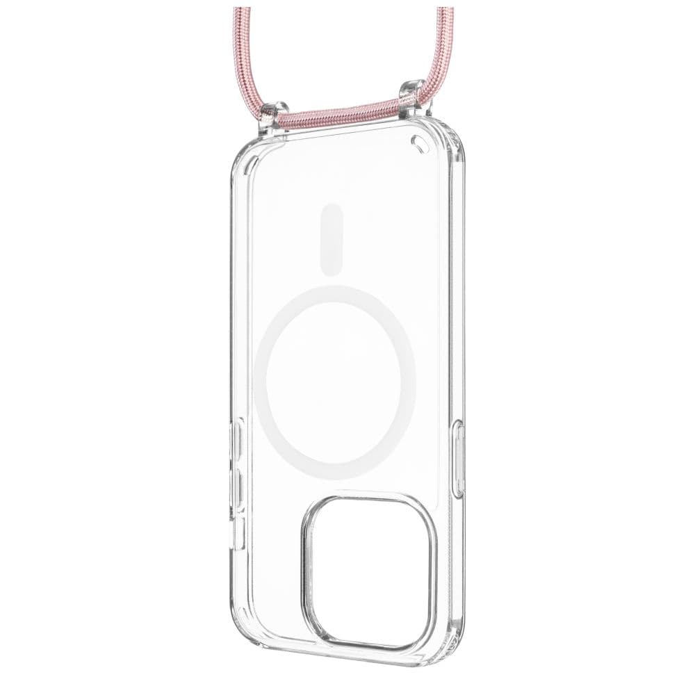 Pouzdro FIXED MagPure Neck s růžovou šňůrkou na krk pro Apple iPhone 16e - náhled 1