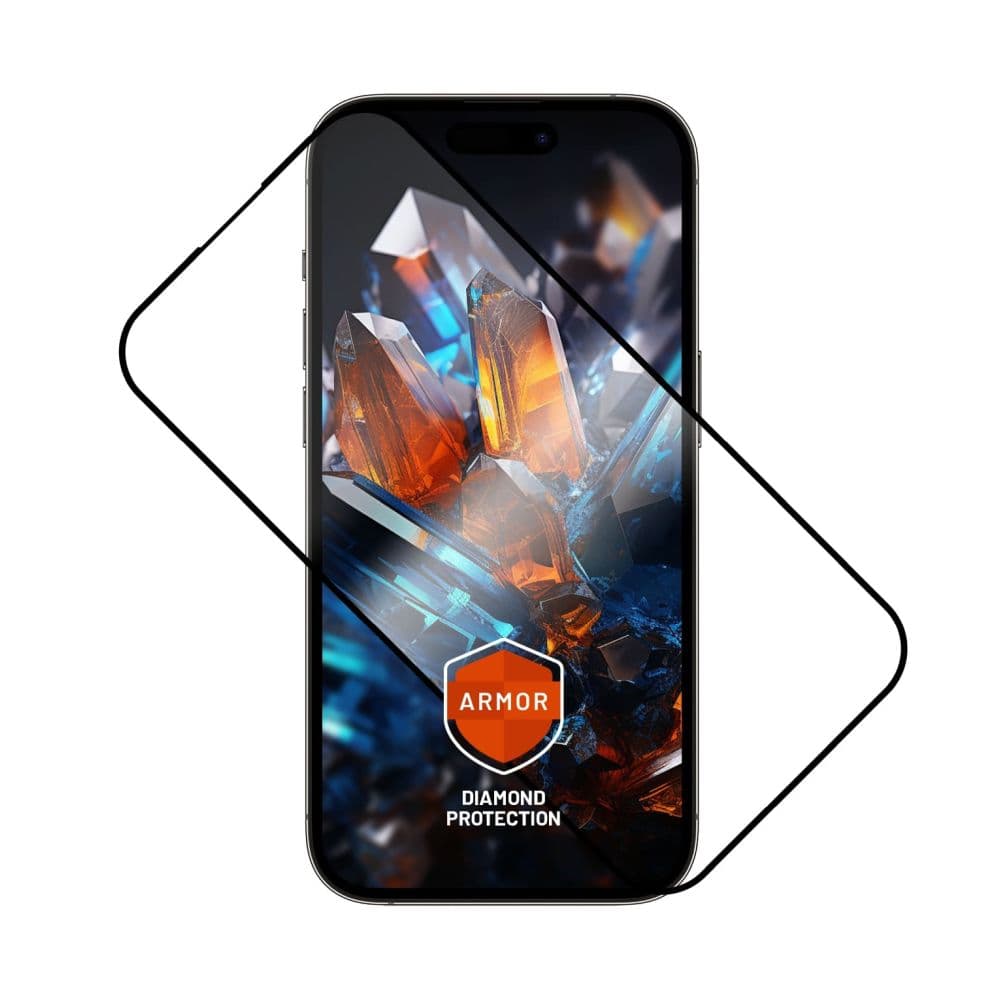 Ultra odolné tvrzené sklo FIXED Armor s Anti-dust aplikátorem a AR vrstvou pro Apple iPhone 15 - 16, černé - náhled 1