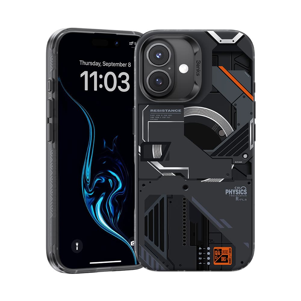 Zadní kryt Benks Magnetic Mecha pro iPhone 16 Plus černý - náhled 1