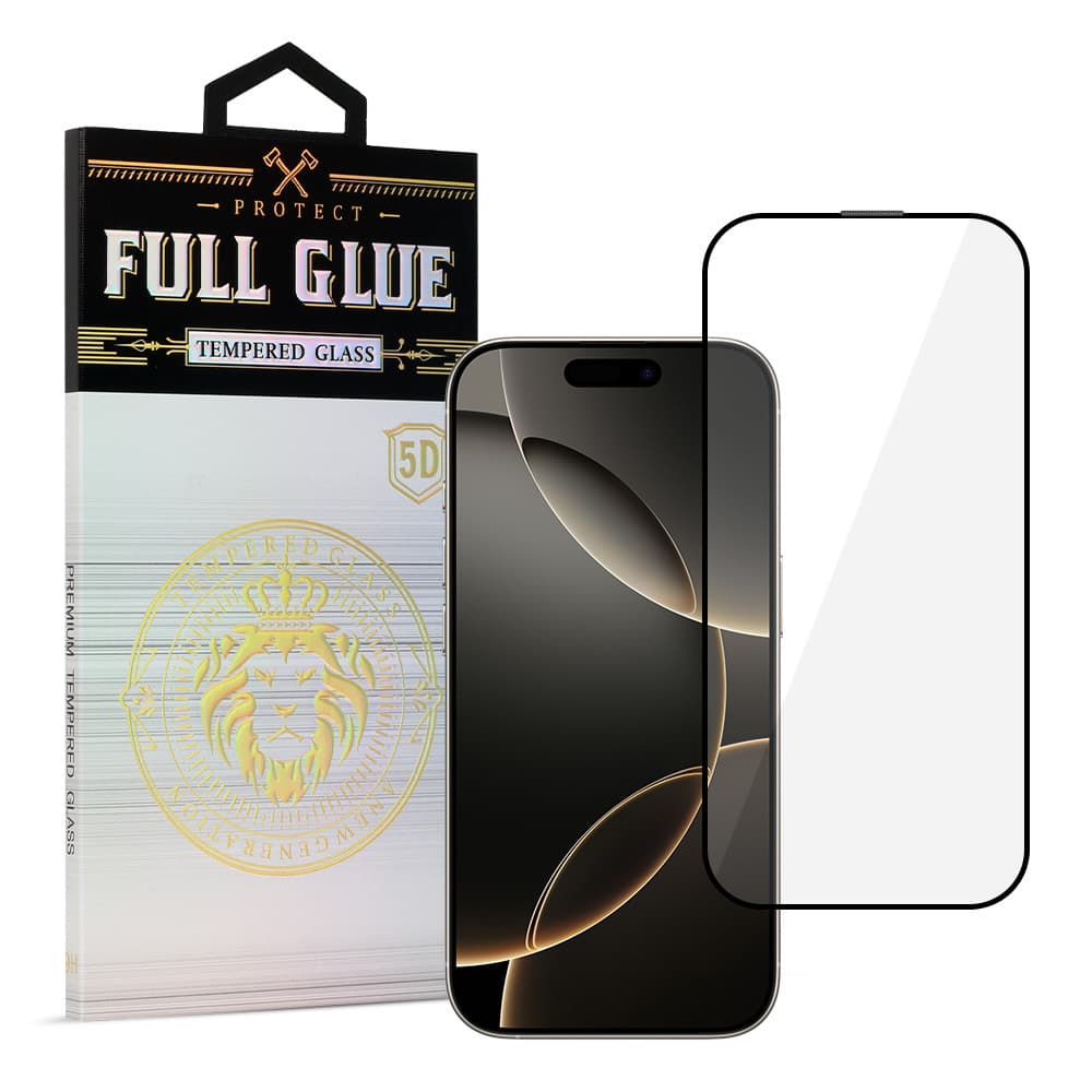 Tvrzené sklo HARD Full Glue 5D pro iPhone 16 PRO MAX černé - náhled 1