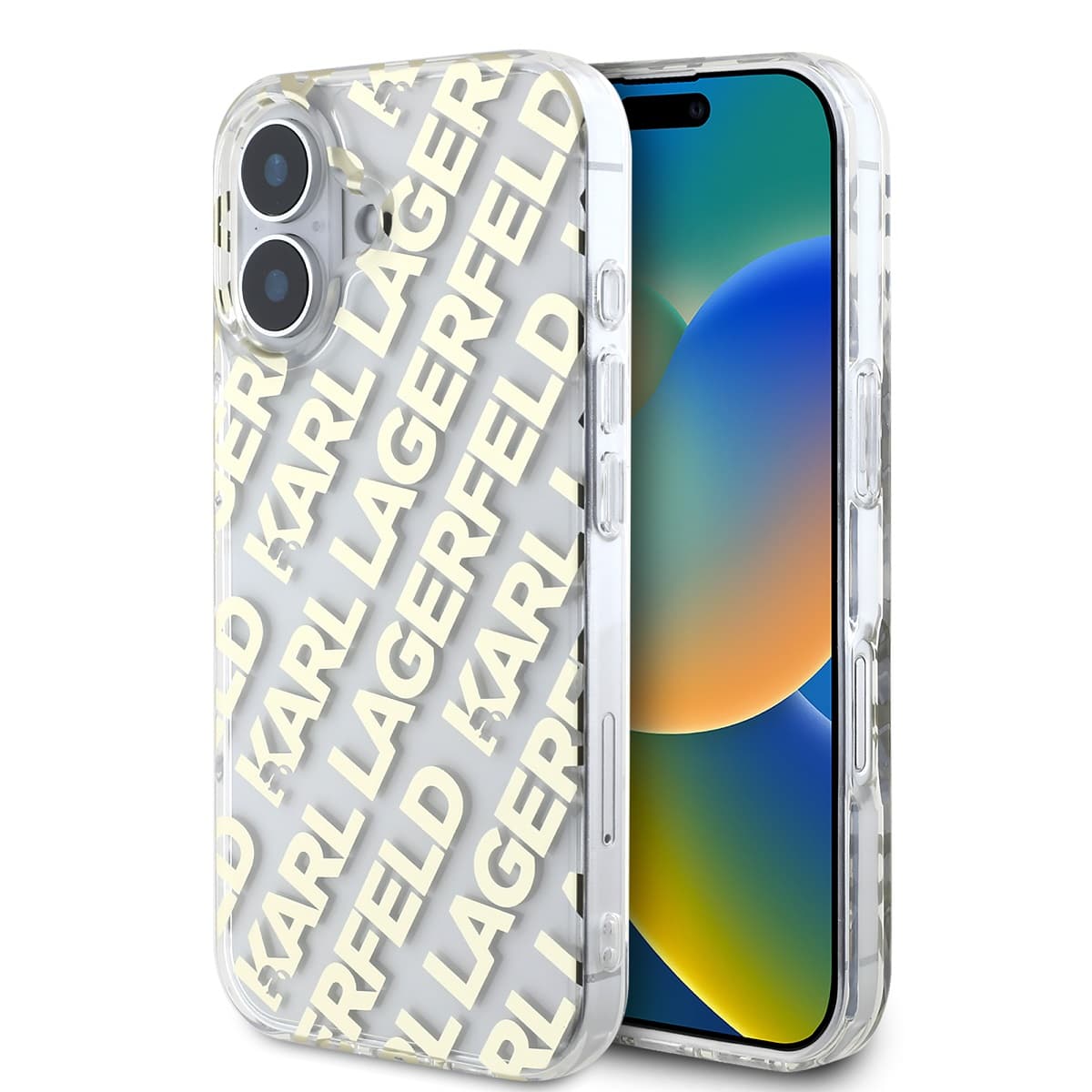 Zadní kryt Karl Lagerfeld IML Electroplated Repeated Logo pro iPhone 16 Gold - náhled 1