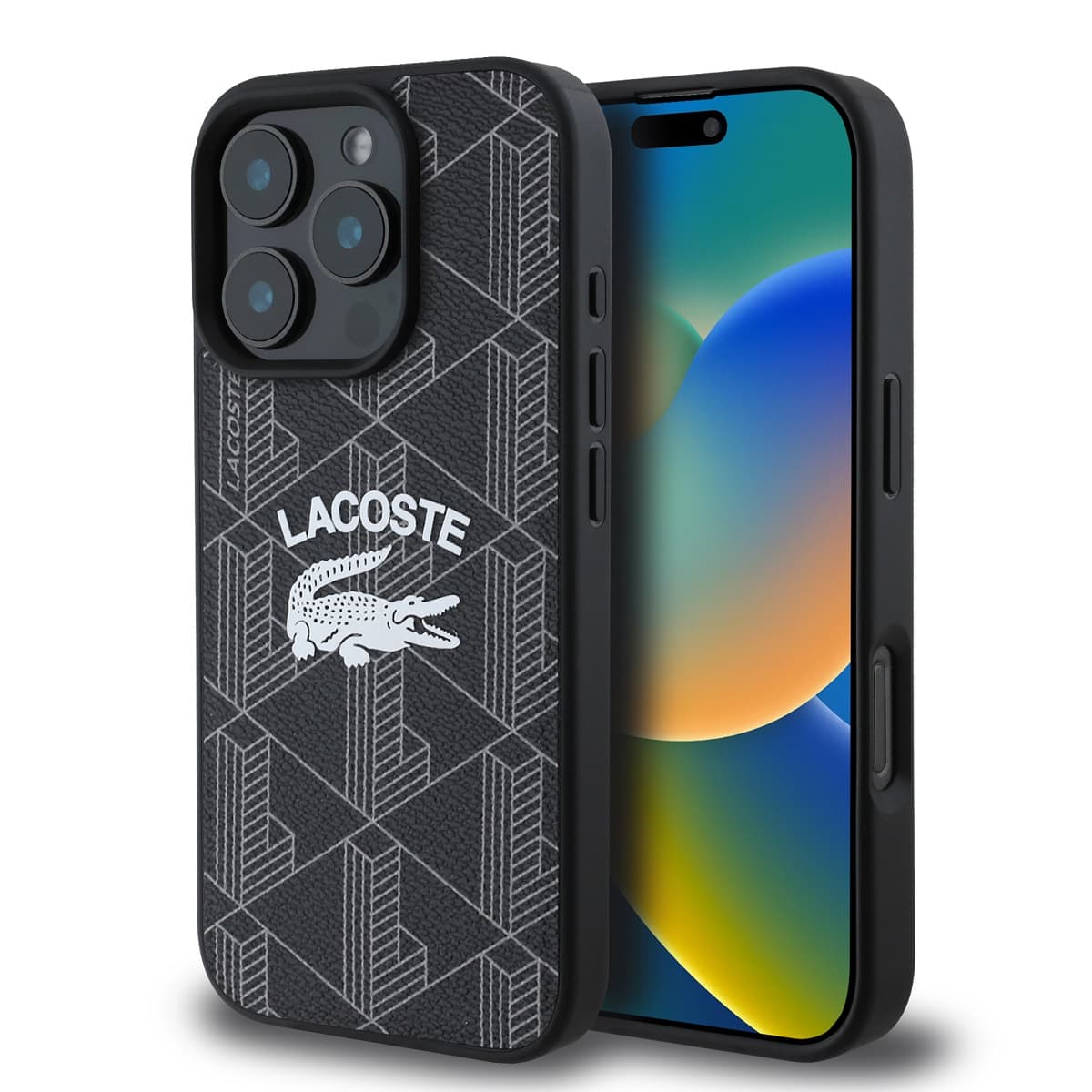 Zadní kryt Lacoste Blend Monogram MagSafe pro iPhone 16 Pro Black - náhled 1