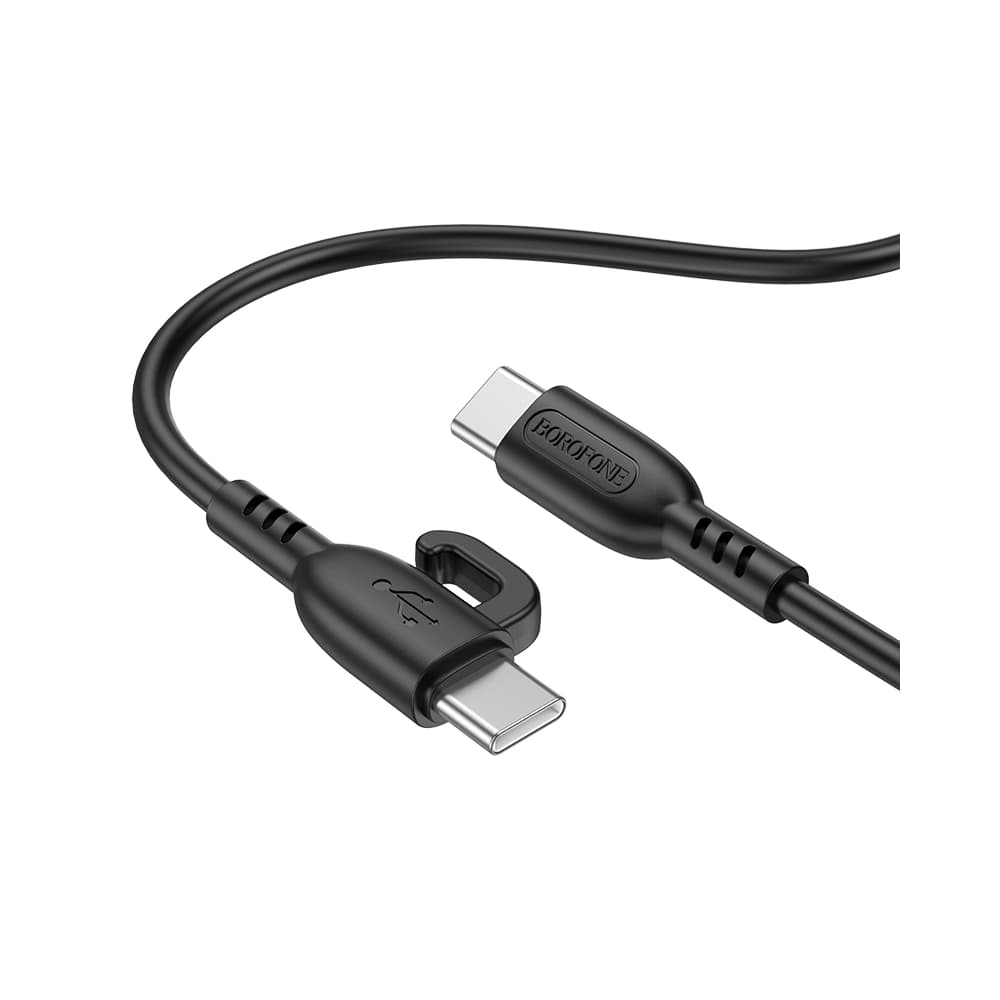 Datový kabel Borofone BX91 Symbol USB-C - USB-C 60W 3A 1 metr černý - náhled 1