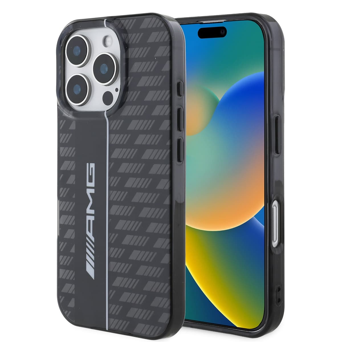 Zadní kryt AMG Carbon Pattern pro iPhone 16 Pro Max Black - náhled 1