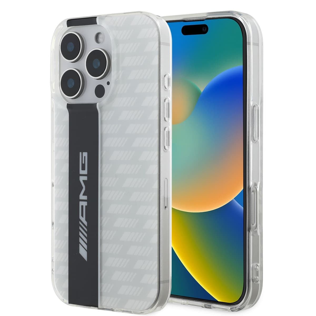Zadní kryt AMG Carbon Pattern pro iPhone 16 Pro Max White - náhled 1
