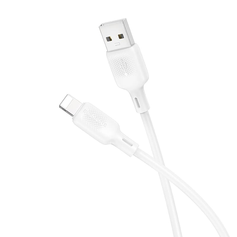 Datový kabel Borofone BX113 Lenny USB-A - Lightning 2,4A 1m bílý - náhled 1