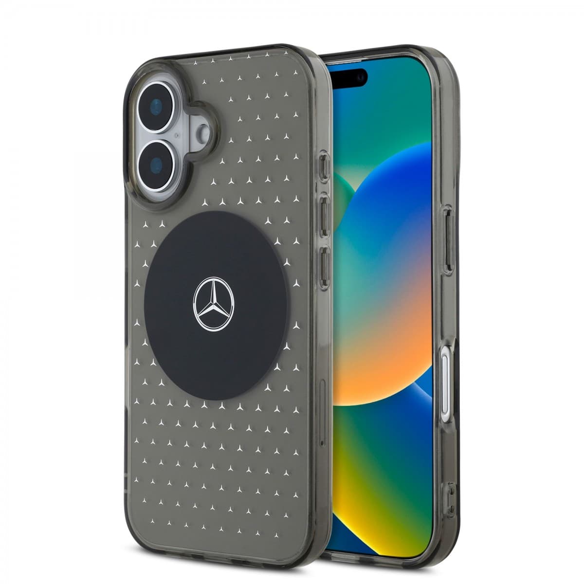 Zadní kryt Mercedes PC-TPU Star Pattern MagSafe pro iPhone 16 Plus Black - náhled 1