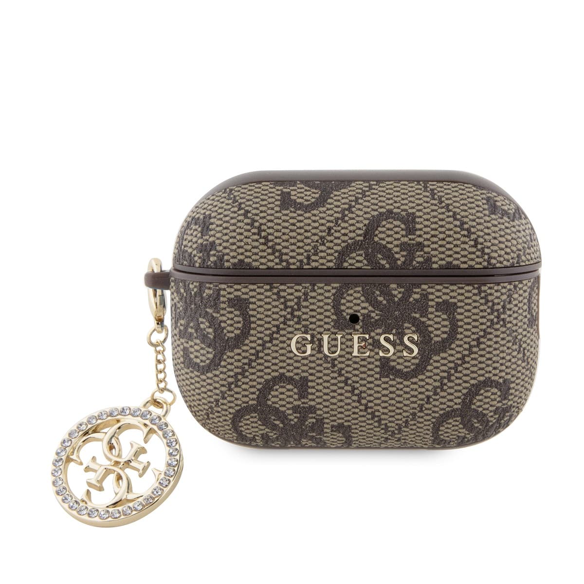 Pouzdro Guess 4G Script PC/PU Charm pro AirPods Pro 2 Brown - náhled 1