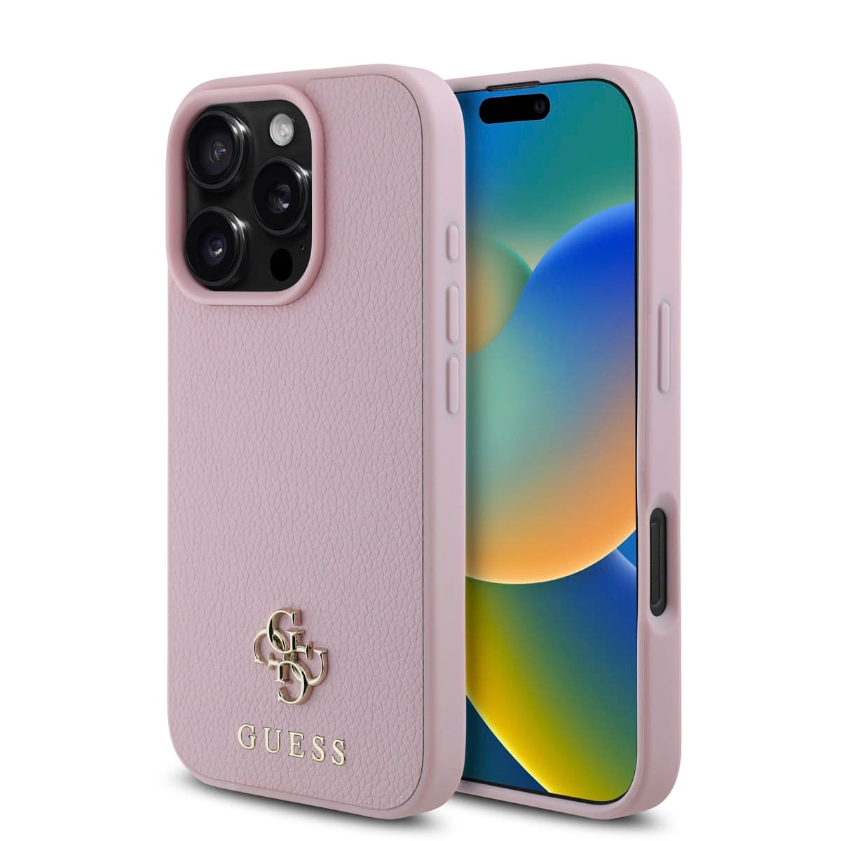 Zadní kryt Guess PU Grained 4G Small Metal Logo MagSafe pro iPhone 16 Pro Max Pink - náhled 1