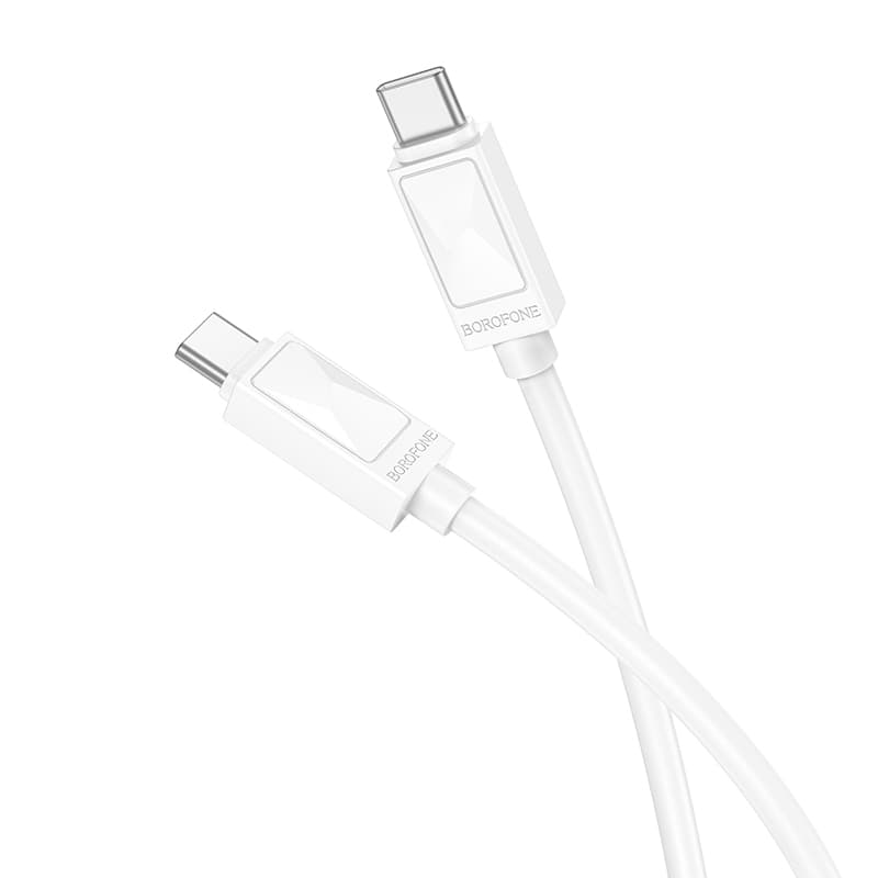Datový kabel Borofone BX109 Joy - typ C na typ C - 60W 3A 1m bílý - náhled 1