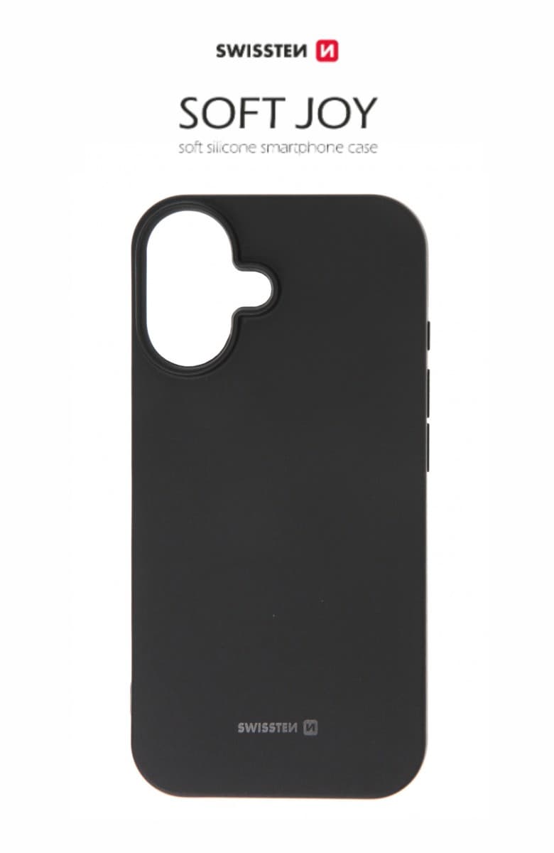 Zadní kryt Swissten Soft Joy pro iPhone 16 černý - náhled 1