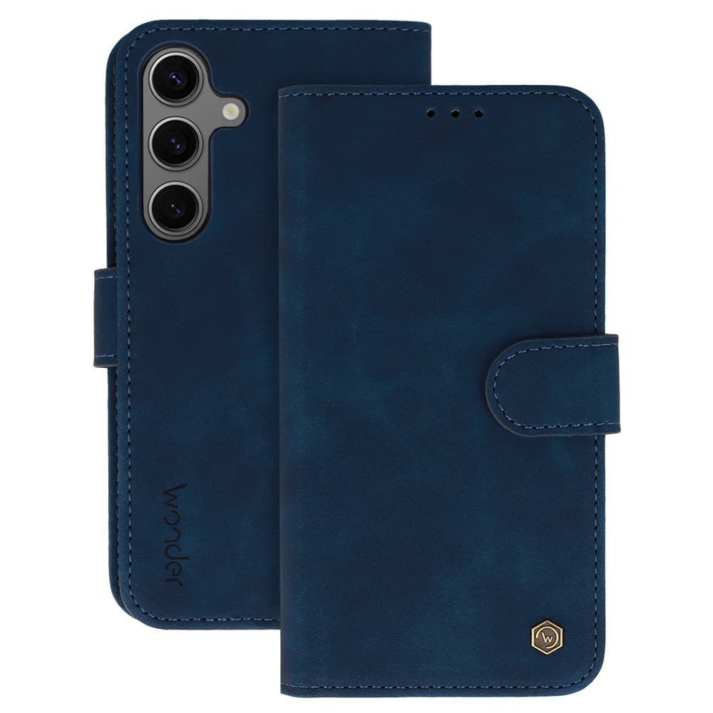 Knížkové pouzdro Wonder Fancy pro Samsung S24 FE navy - náhled 1