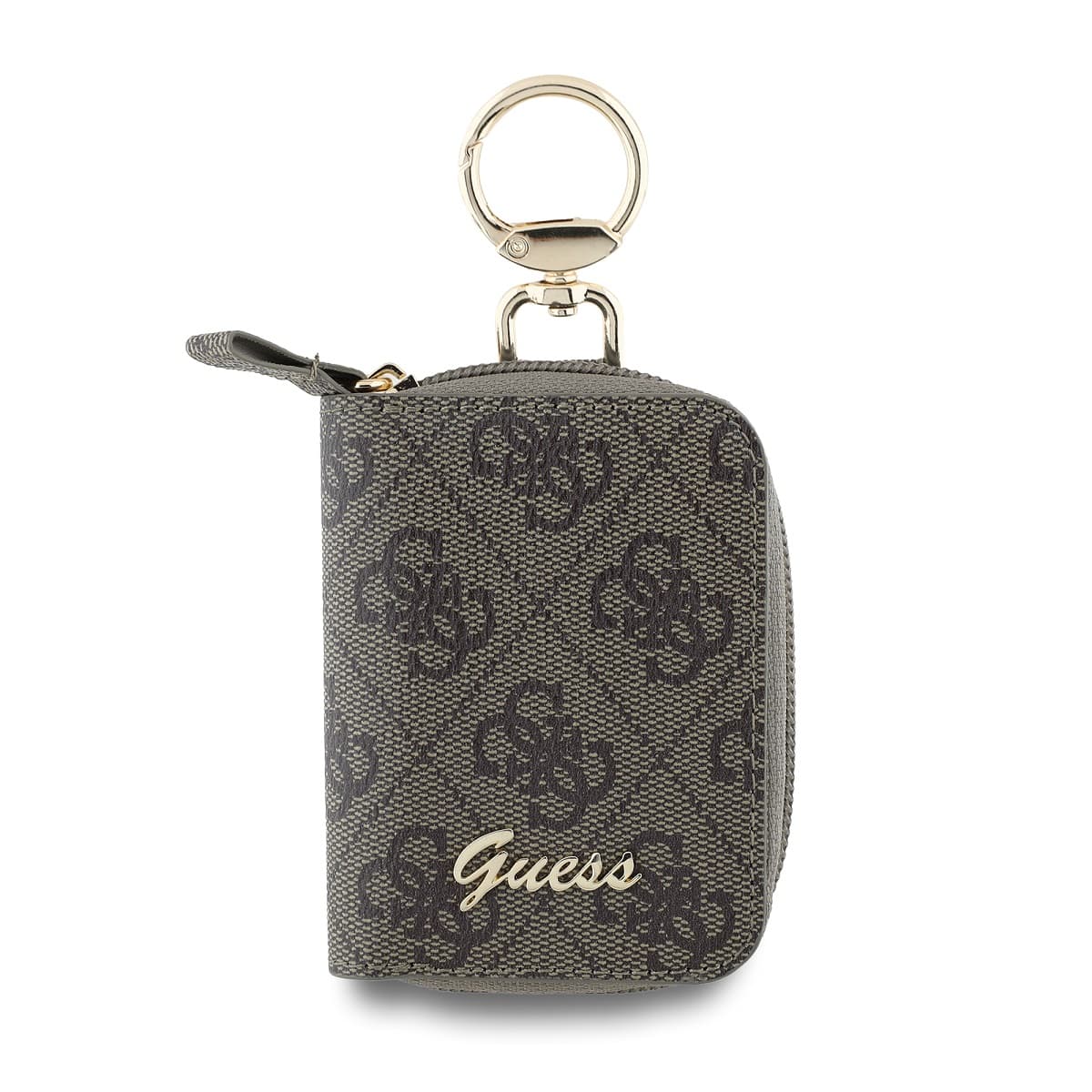Klíčenka Guess PU 4G Script Logo Brown - náhled 1