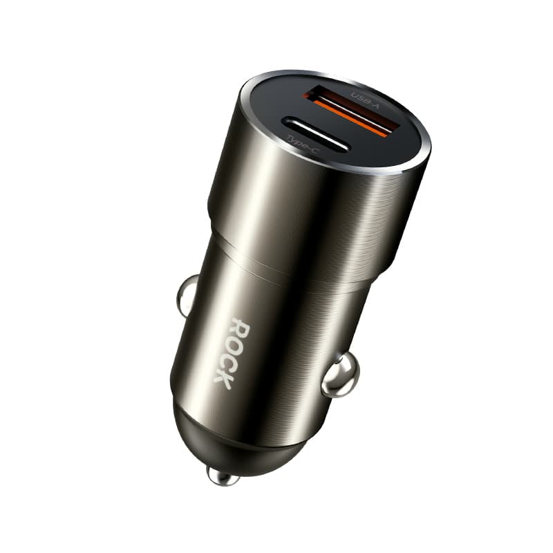 Adaptér do auta Rock H20 Dual 15W 3A tmavě šedý - náhled 1