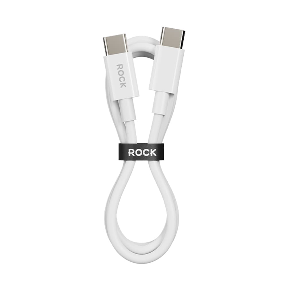 Datový kabel Rock Cable P8 Basic Series USB-C - USB-C PD 60W 3A 1m bílý - náhled 1