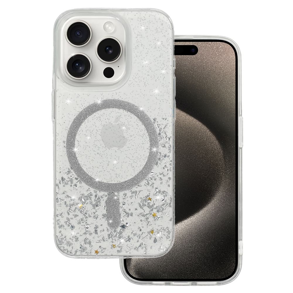 Zadní kryt Tel Protect Moonlite Magsafe pro iPhone 11 stříbrný čirý - náhled 1