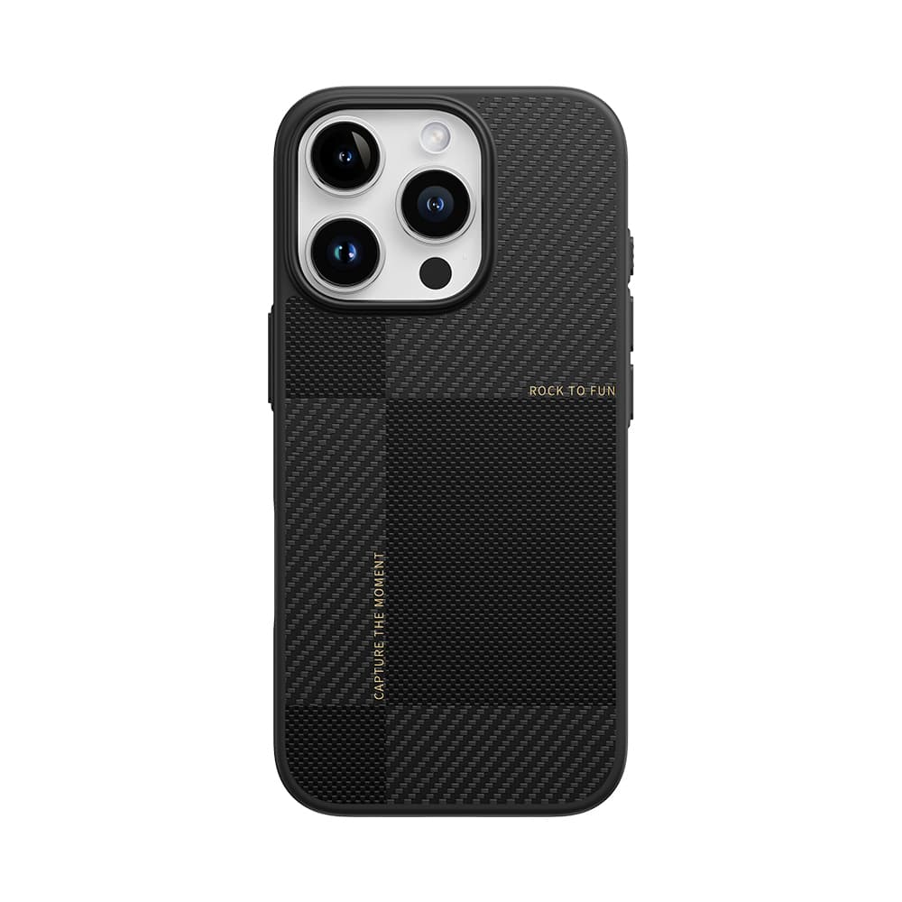 Zadní kryt Rock Ultra Thin Aramid Fiber Kevlar 600D pro iPhone 16 Pro černý - náhled 1
